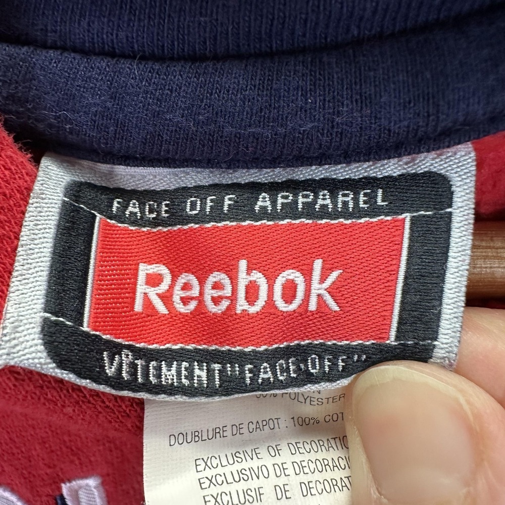 Montreal Canadiens Hoodie Boys 8 Red NHL Hockey Reebok Fleece Logo Sweatshirt - Picture 10 of 13